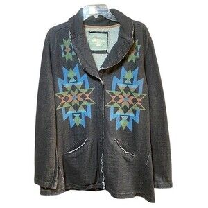Natural Reflections- Southwestern Snap Front Cotton Jacket- Sz. XL